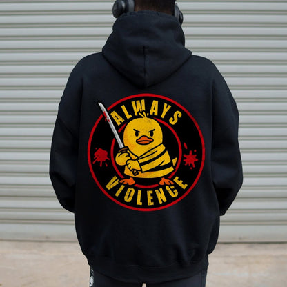 Always violence Printed Back Unisex Cotton Hoodie