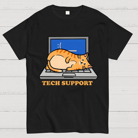 Cat Tech Support Geek T-Shirt