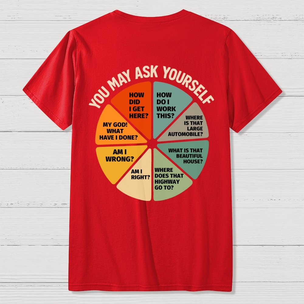 You May Ask Yourself  Back Printing Geek T-Shirt