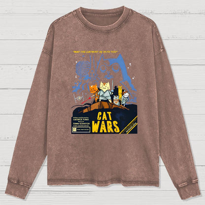 Cat Wars，Revenge of The Dog Washed Long Sleeve Tee