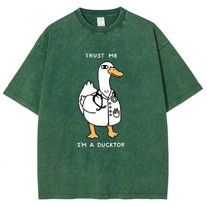 Trust Me I'm a Ducktor Vintage Distressed T-shirt