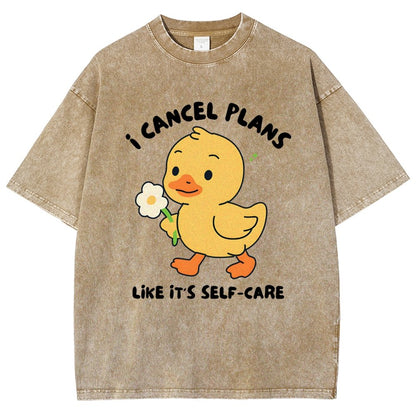I Cancel Plans Vintage Distressed T-shirt