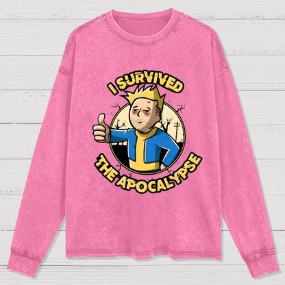 I Survived the Apocalypse Washed Long Sleeve Tee
