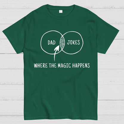 Dad Jokes Where The Magic Happens Geek T-Shirt