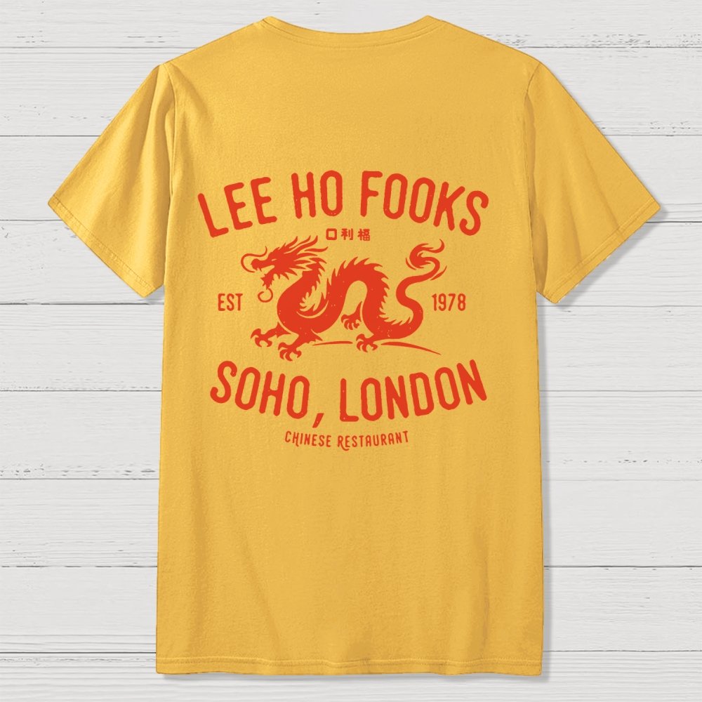 Lee Ho Fooks Vintage Resto Back Printing Geek T-Shirt