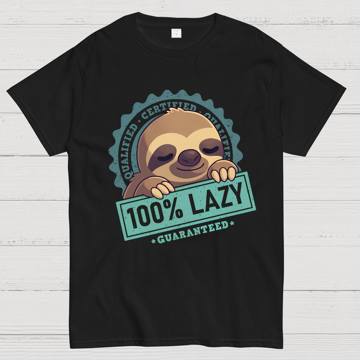 100% Lazy Sloth Geek T-Shirt