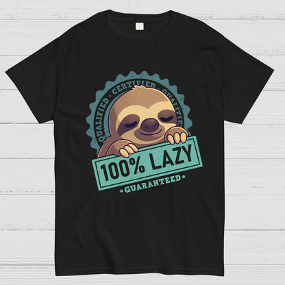 100% Lazy Sloth Geek T-Shirt