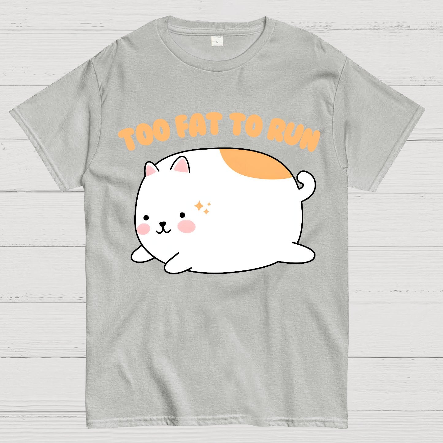 Too Fat To Run Funny Geek T-Shirt