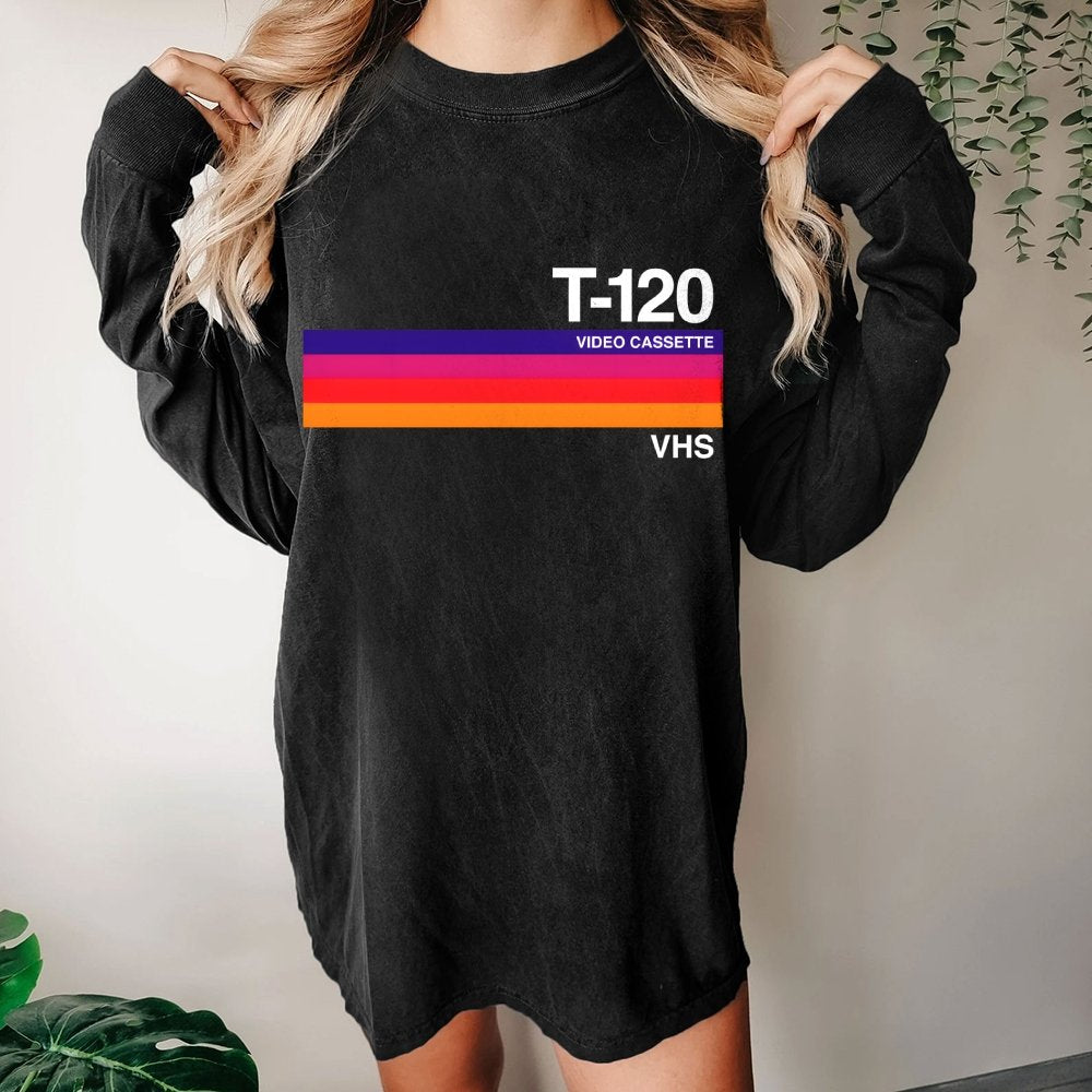 Dusk Video Cassette VHS Washed Long Sleeve Tee