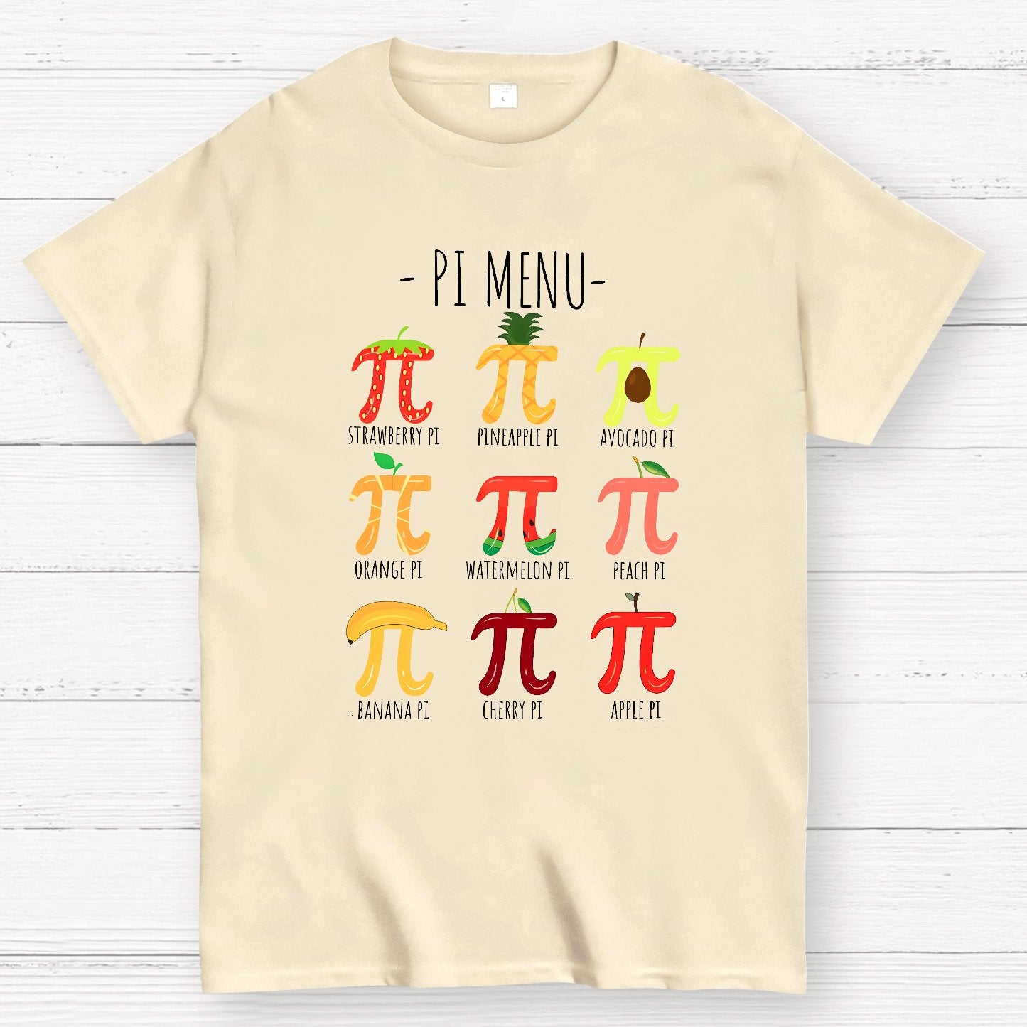 Pi Menu Math Teacher Nerd T-Shirt