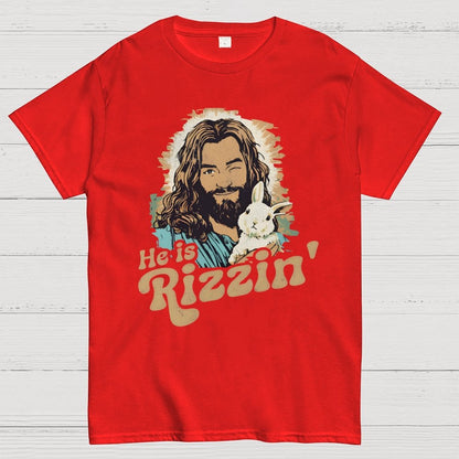 He Is Rizzin' Easter Geek T-Shirt