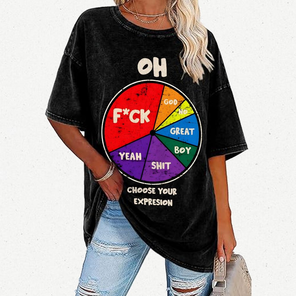 Choose You Expression Vintage Distressed T-shirt