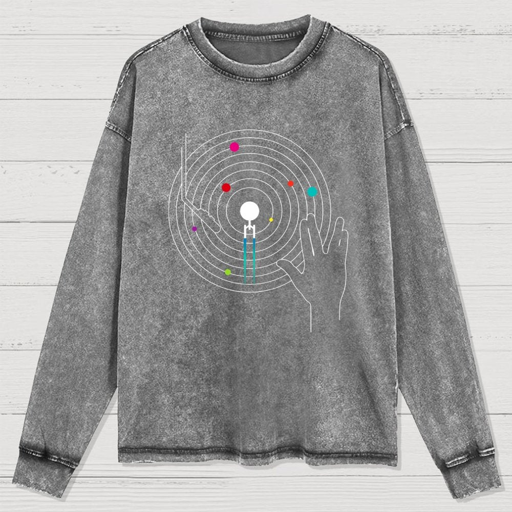 Star Vinyl Washed Long Sleeve Tee