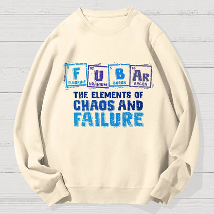Elements Of Chaos And Failure Geek Cotton Sweatshirt