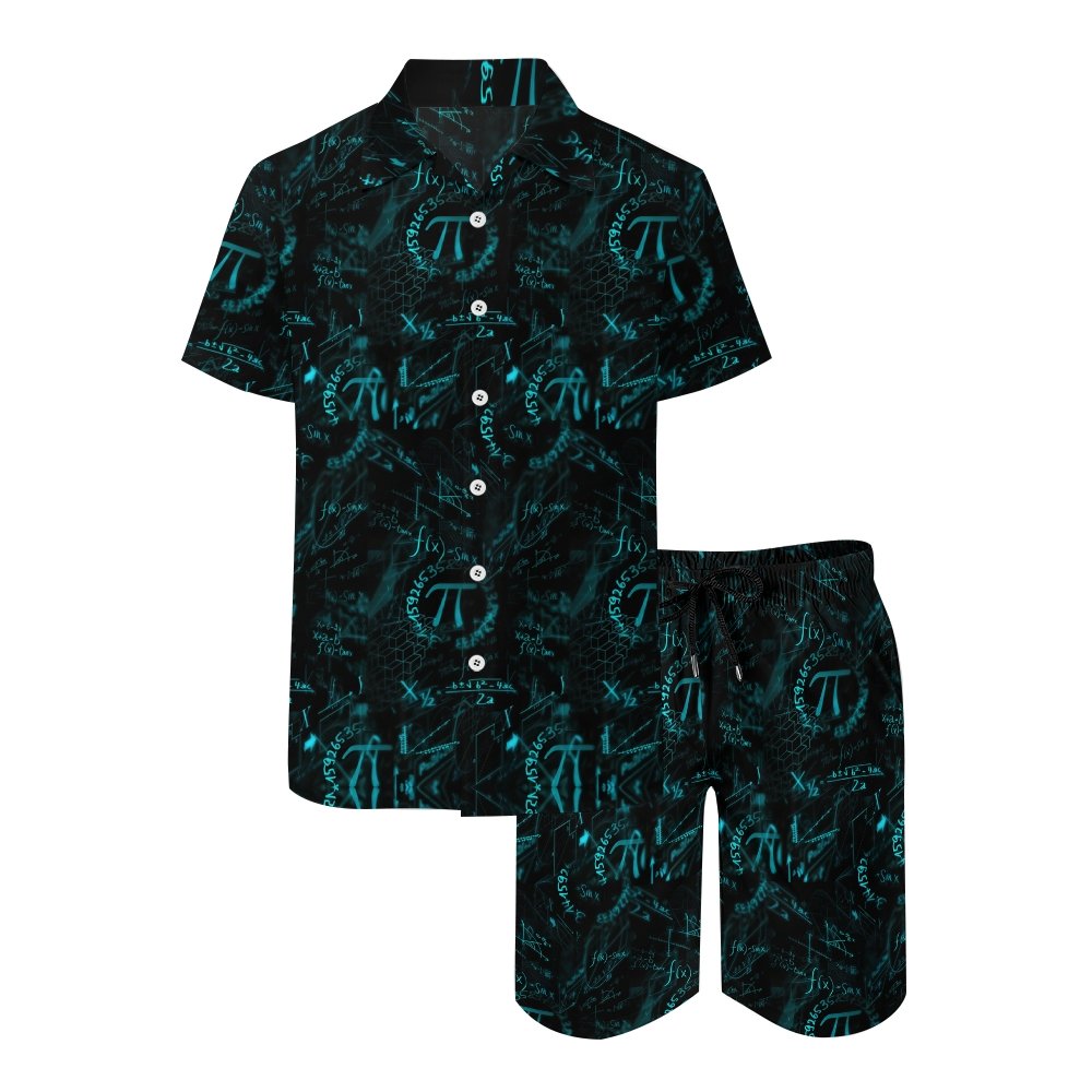 Interesting π Prints Hawaiian Shirt Set