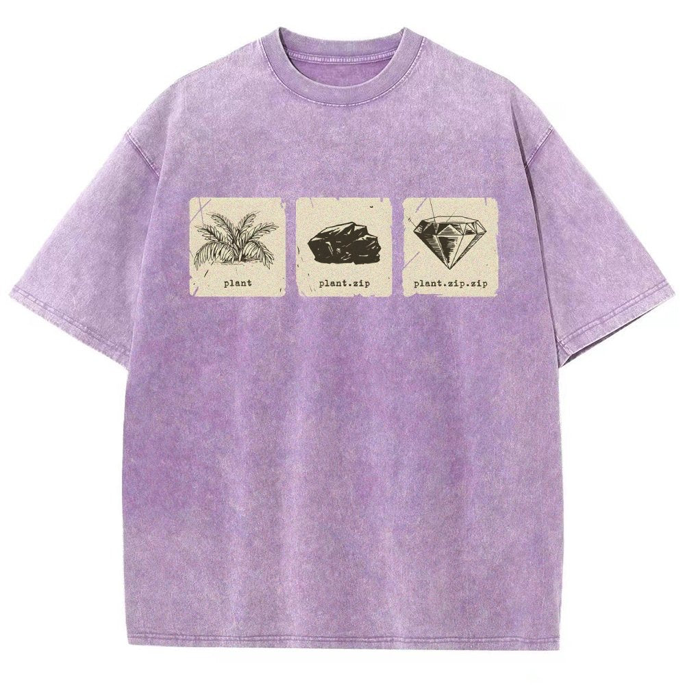 Internet Funny Plant.zip.zip Vintage Distressed T-shirt