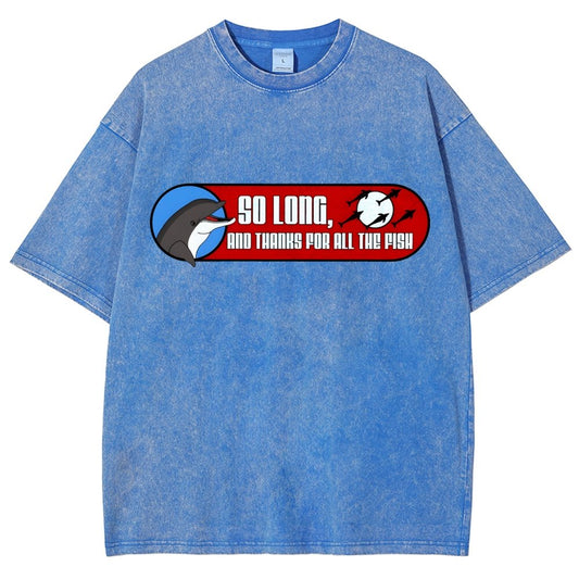 So Long And Thanks For All The Fish Vintage Distressed T-shirt