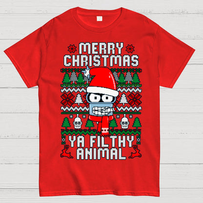 Merry Christmas Ya Filthy Animal Geek T-Shirt