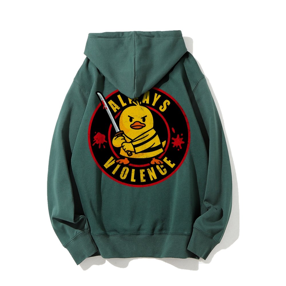 Always violence Printed Back Unisex Cotton Hoodie
