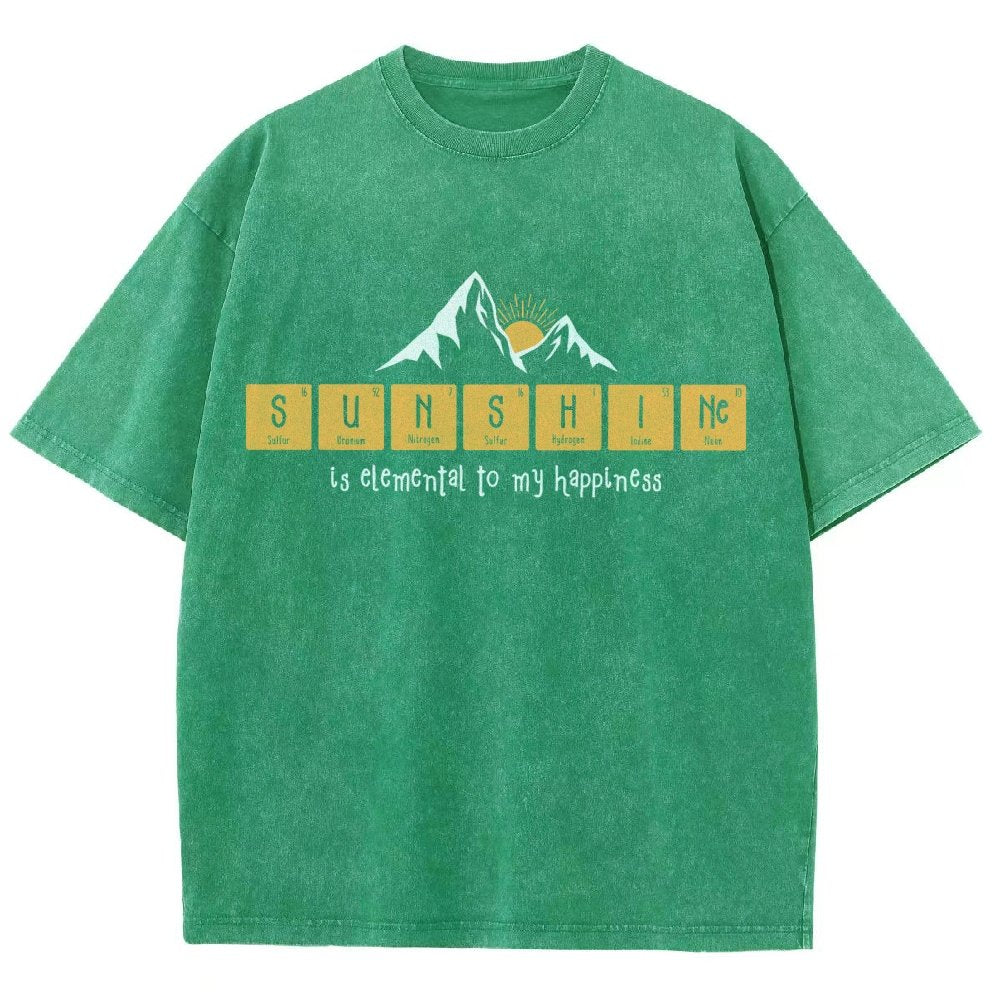 Sunshine Equals Happiness Vintage Distressed T-shirt