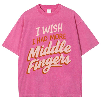 I Wish I Had More Middle Fingers Vintage Distressed T-shirt