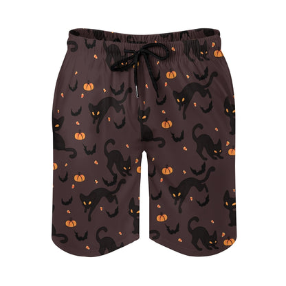 Black Cat Halloween Geek Shorts