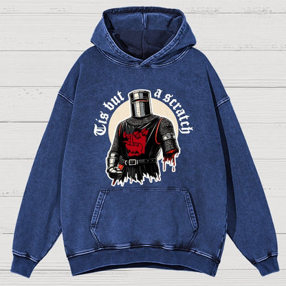 Tis But A Scratch Vintage Distressed Hoodie