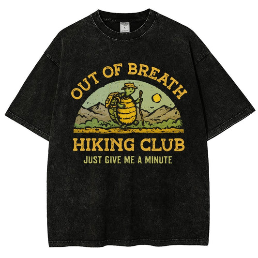 Out Of Breath Hiking Club Vintage Distressed T-shirt