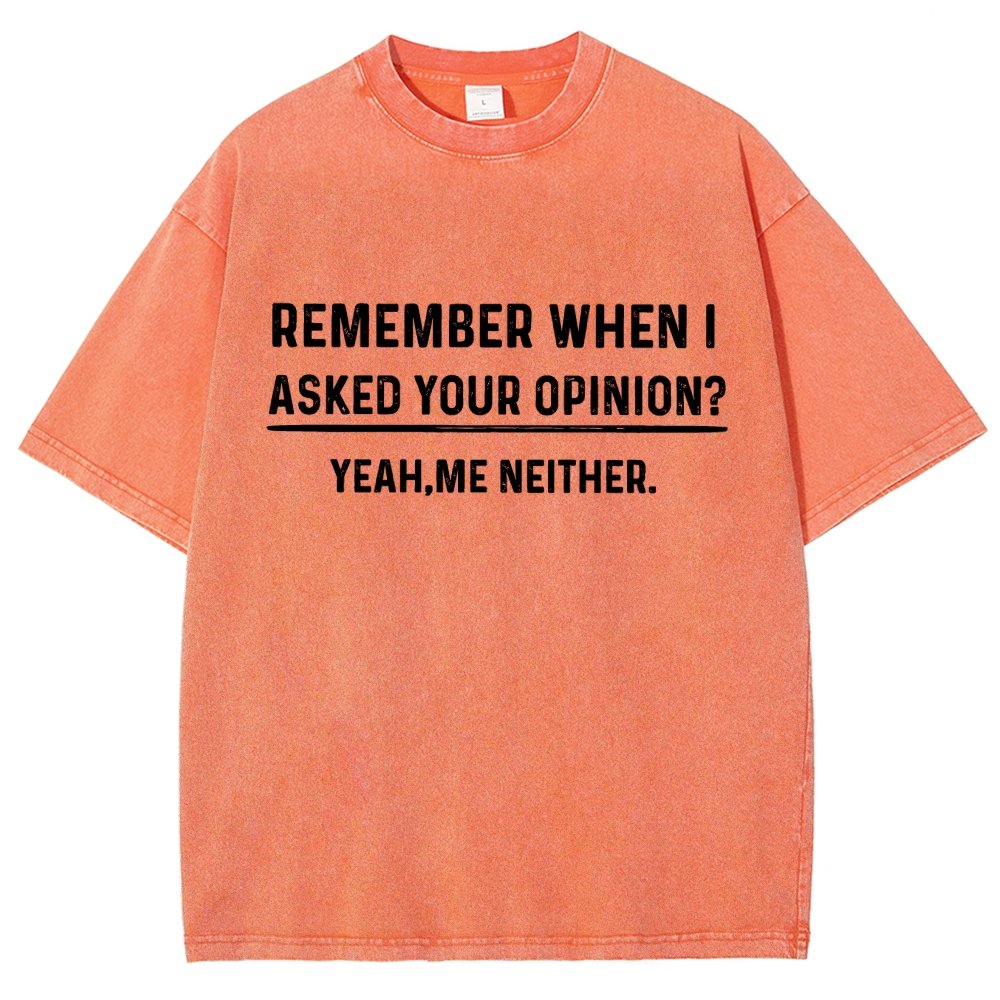Your Opinion Funny Humor Vintage Distressed T-shirt