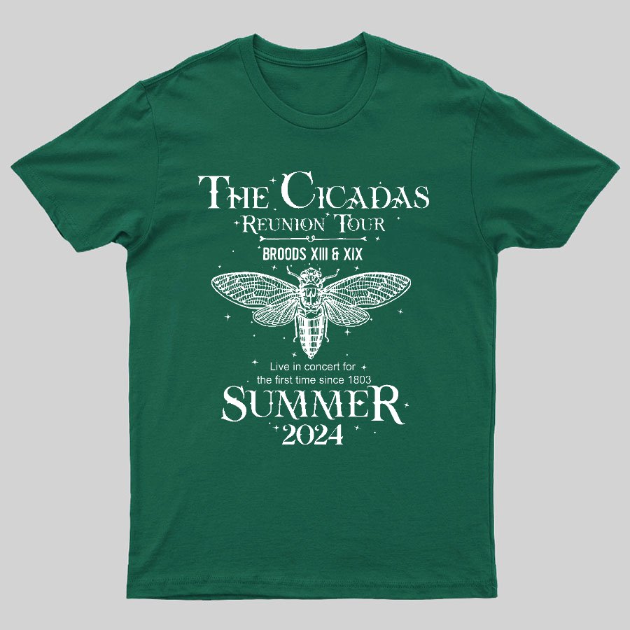 The Cicada Reunion U.S Tour 2024 Cicada Geeky T-Shirt