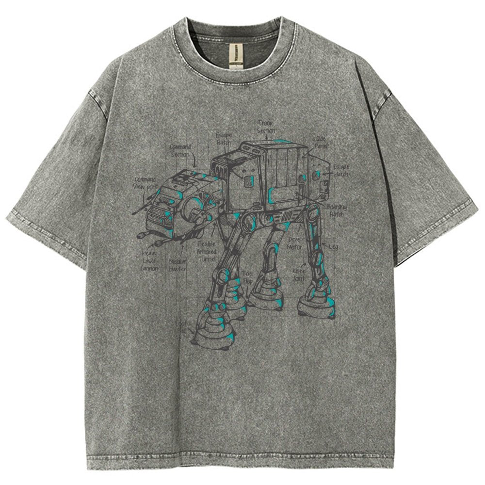 Walker's Blueprint Vintage Distressed T-shirt