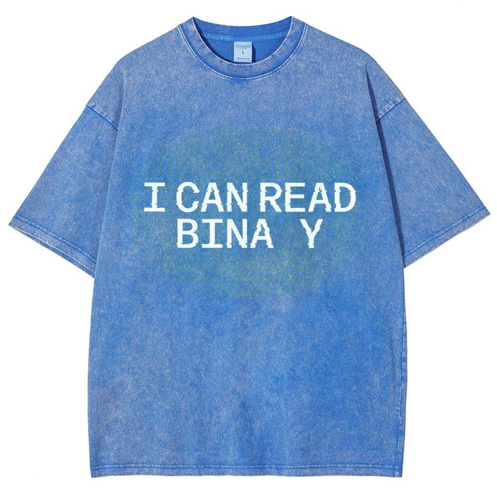 I Can Read Binary Vintage Distressed T-shirt