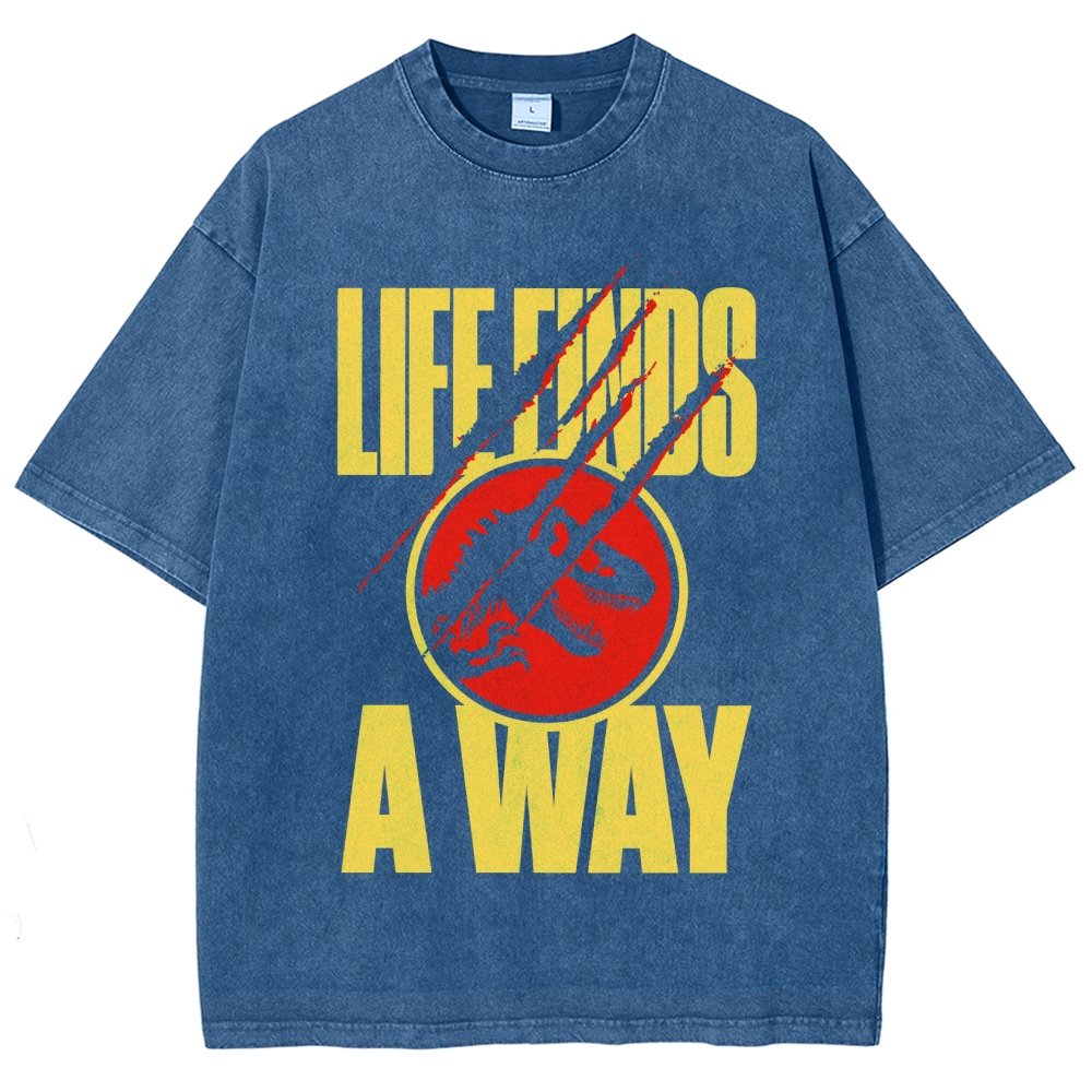 Life finds a way Vintage Distressed T-shirt