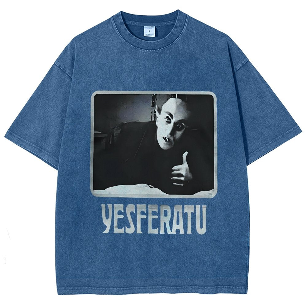 Yesferatu Funny Horror Retro Vintage Distressed T-shirt