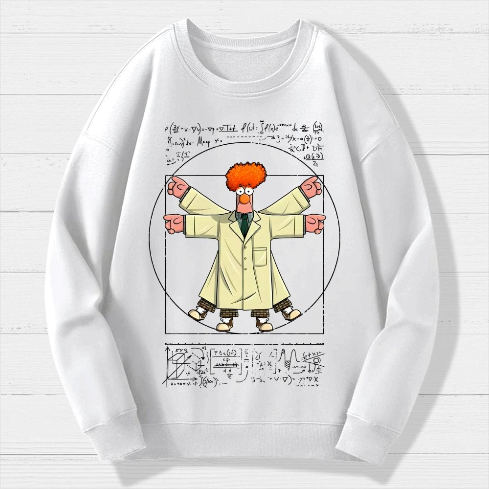 Vitruvian Puppet Geek Cotton Sweatshirt