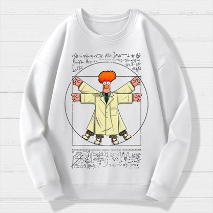Vitruvian Puppet Geek Cotton Sweatshirt