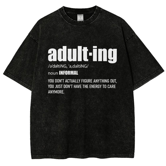 ADULT-ING Vintage Distressed T-shirt