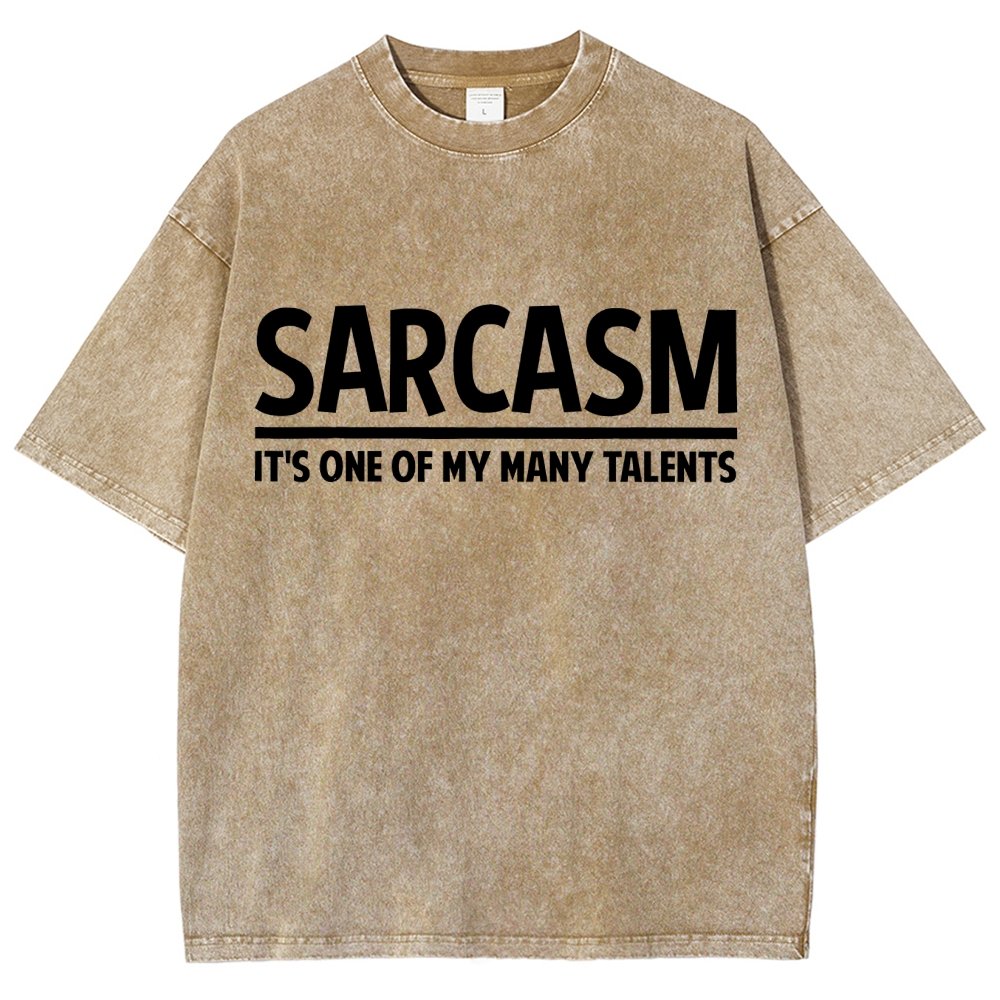 Sarcasm-Just One Of My Many Talents Vintage Distressed T-shirt