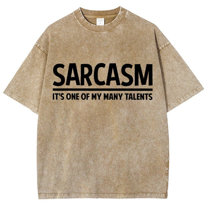 Sarcasm-Just One Of My Many Talents Vintage Distressed T-shirt