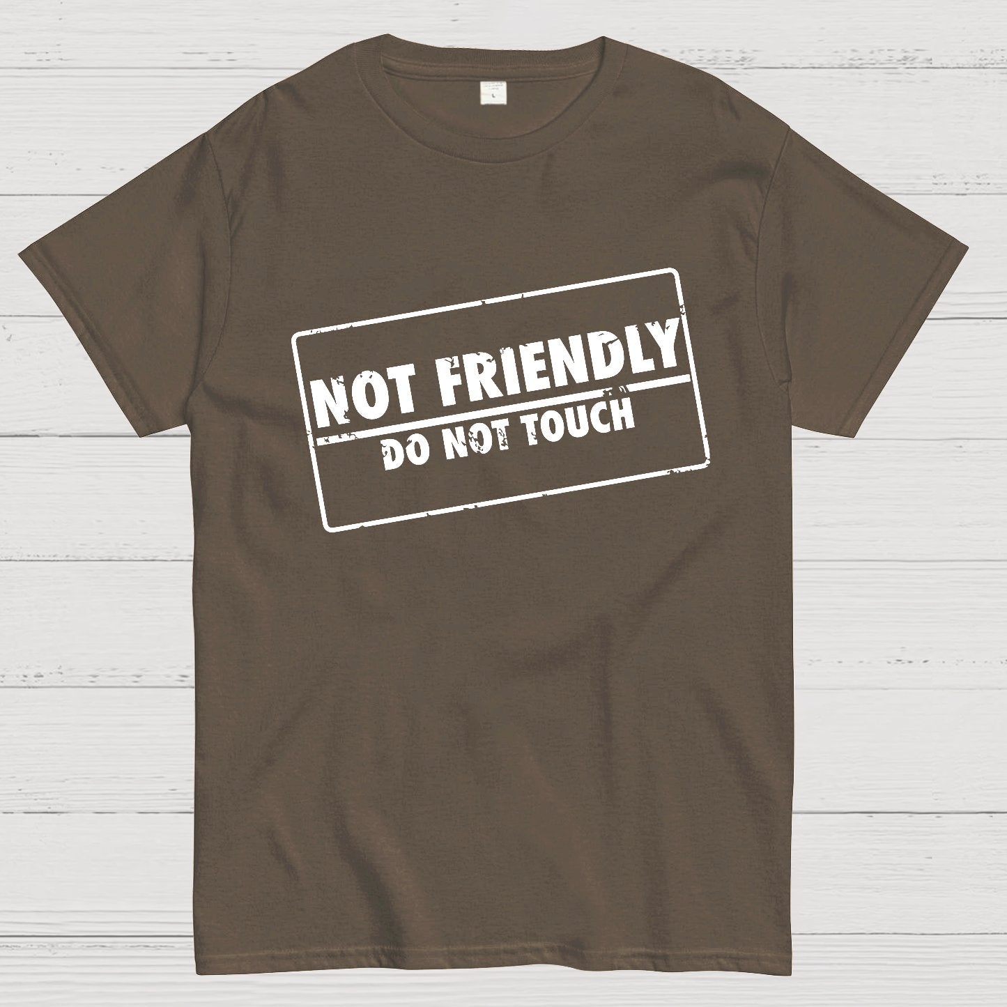 Not Friendly Stamp Geeky T-Shirt