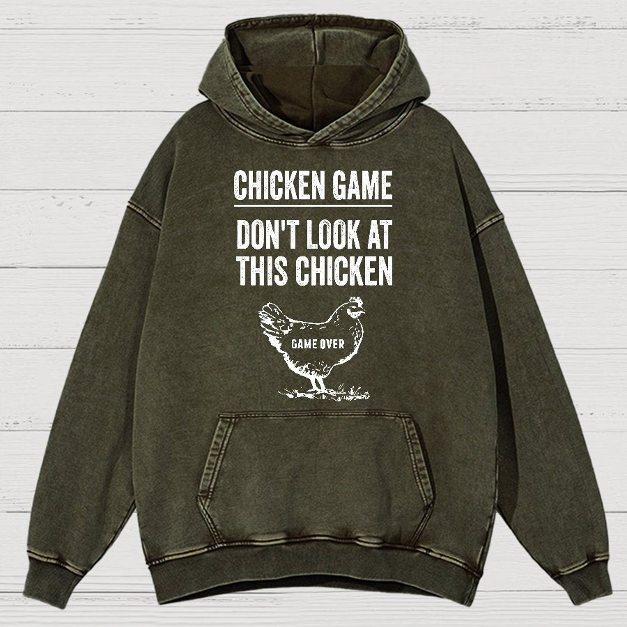 Chicken Game Vintage Distressed Hoodie
