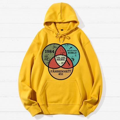 You Are Here Geek Cotton Hoodie