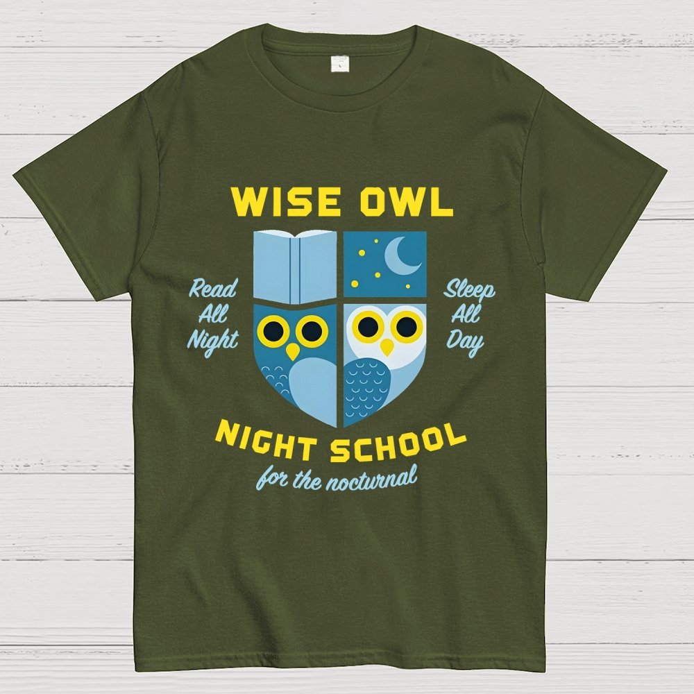 Wise Owl Night School Unisex Geek T-Shirt