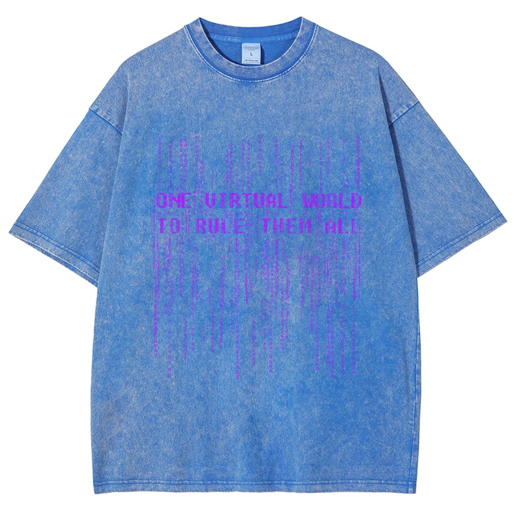 One Virtual Realm to Rule Them All Vintage Distressed T-shirt