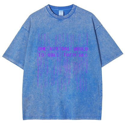 One Virtual Realm to Rule Them All Vintage Distressed T-shirt