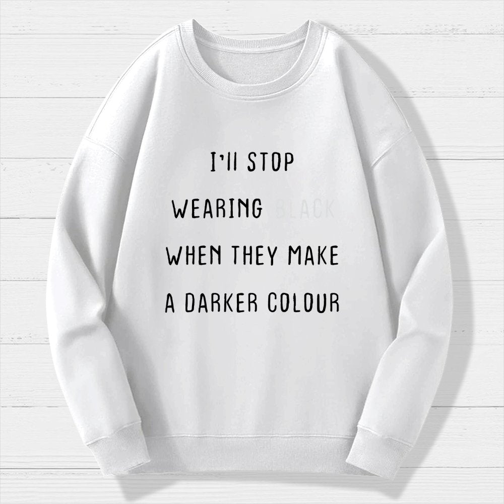 Wearing Black Geek Cotton Sweatshirt