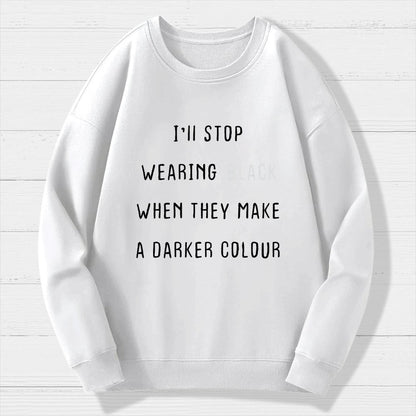 Wearing Black Geek Cotton Sweatshirt