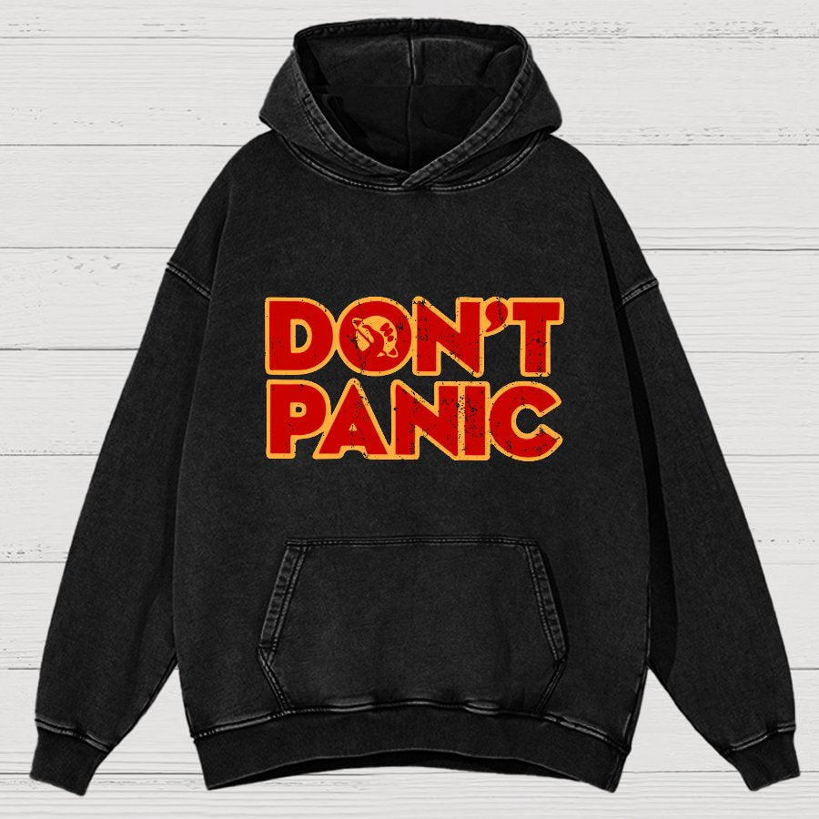 Dont Panic Vintage Distressed Hoodie