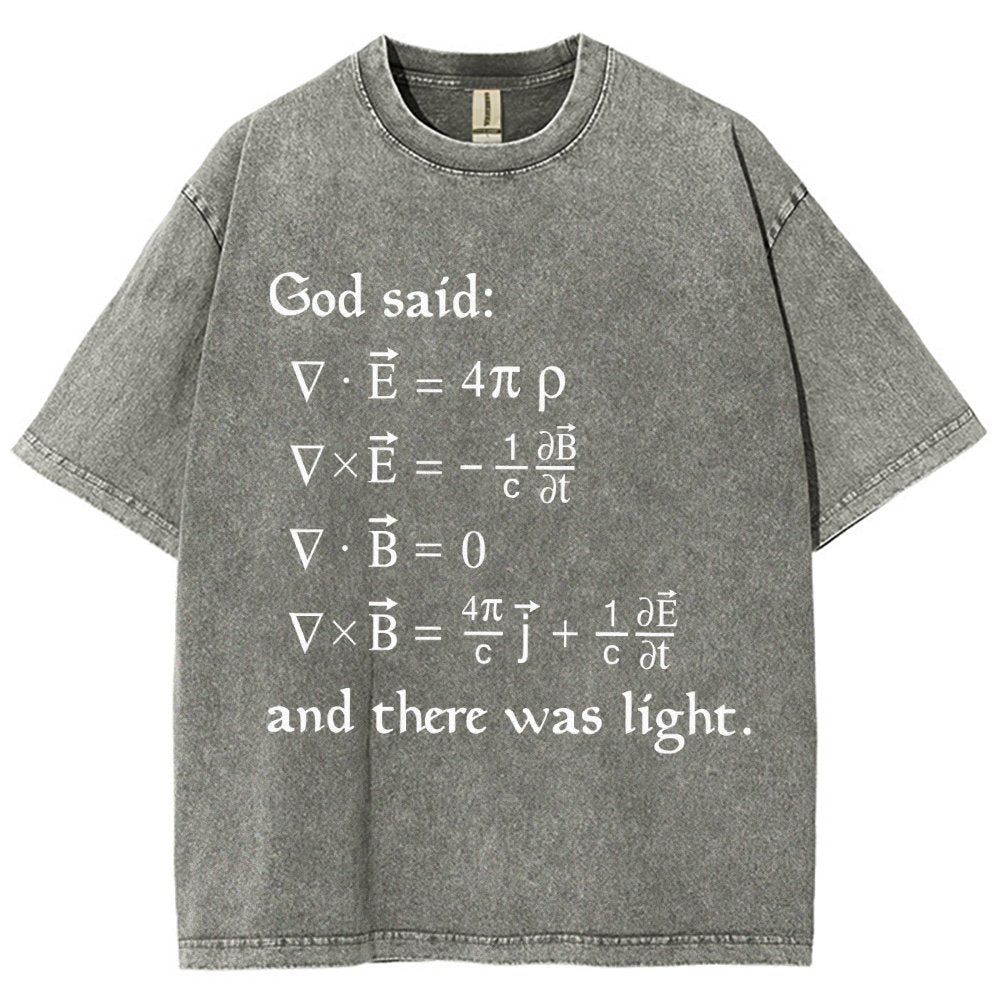 God said Funny math Vintage Distressed T-shirt
