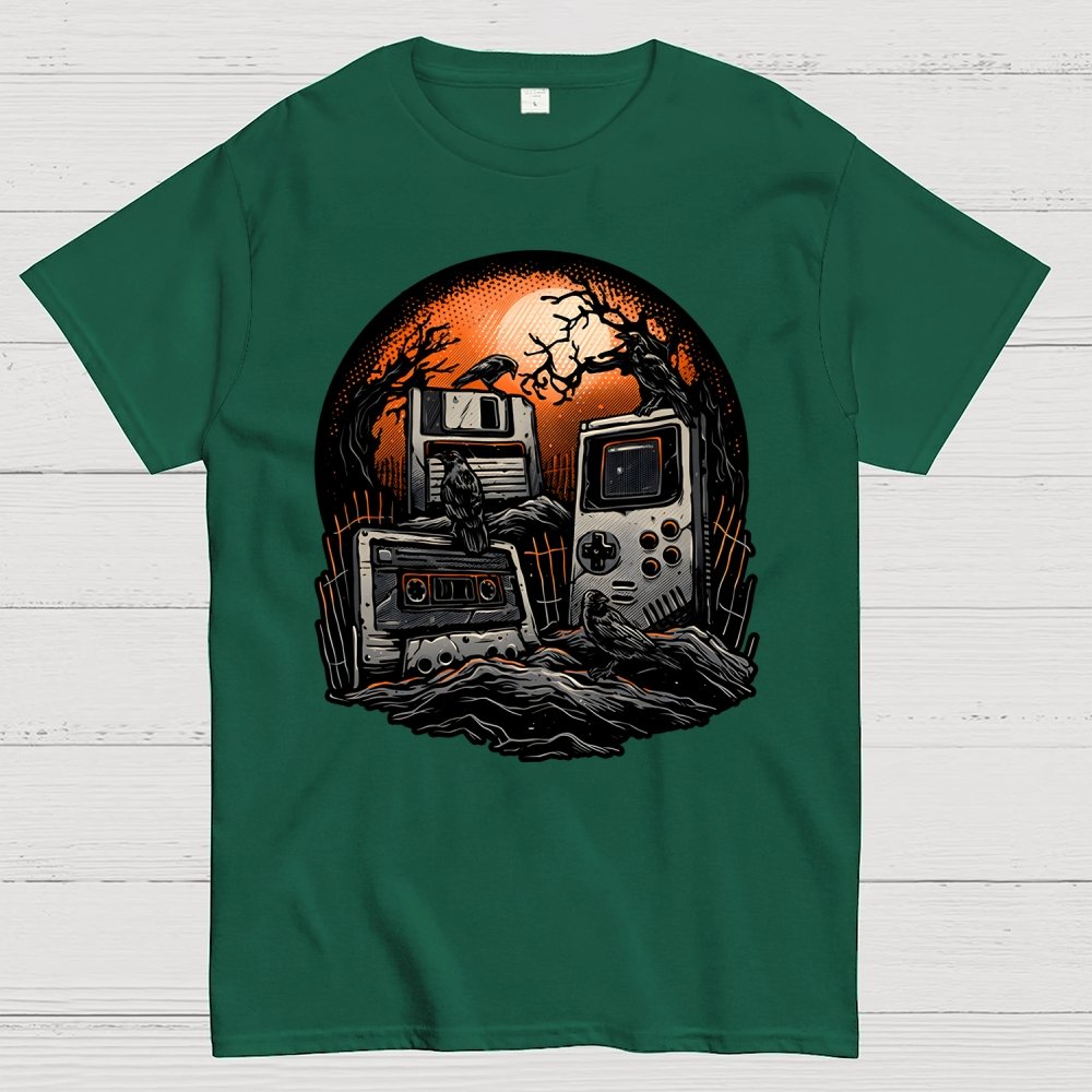 Retro Graveyard Geek T-Shirt